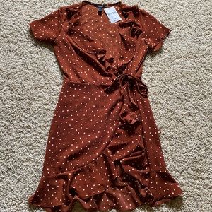Forever 21 Brownish / Burnt Orange Wrap Dress
